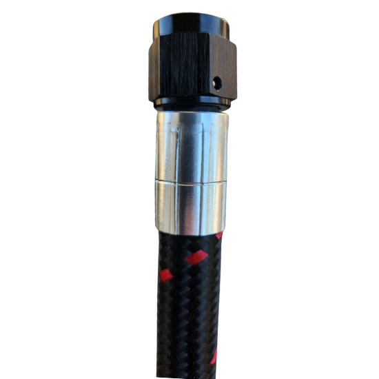 Aluminum Straight Crimp Fitting, -8 AN, Black - 4213BLK