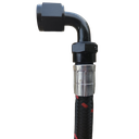 Aluminum 90 Degree Crimp Fitting, -8 AN, Black - 4233BLK
