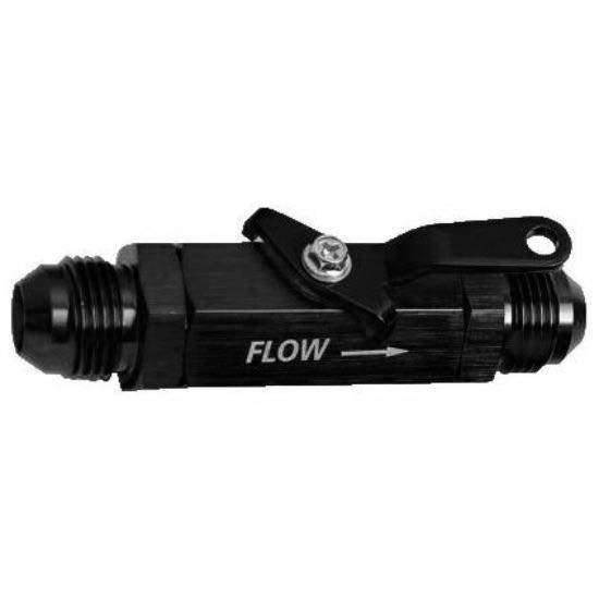 Shut Off Valve -8 AN, Black - 72-08BLK