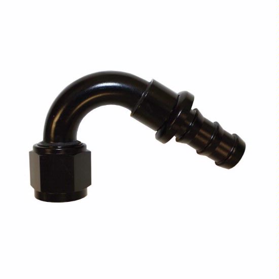 Push-On Hose Fitting, 120 Degree -12 Black - 1545BLK