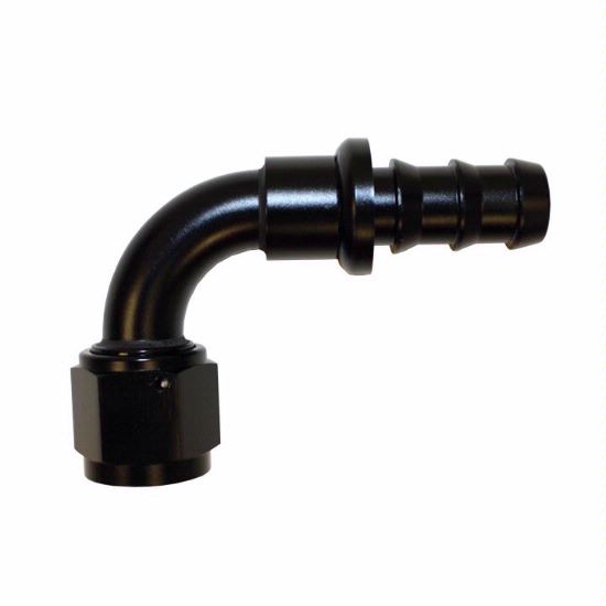 Push-On Hose Fitting, 90 Degree -6 Black - 1532BLK