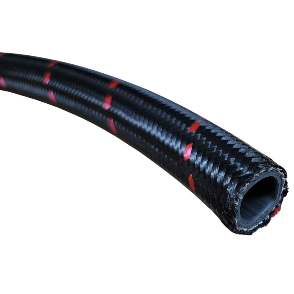 Lightweight Hose -12 AN, Red Stripe, Per Foot - BU1200