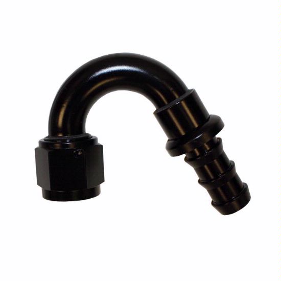Push-On Hose Fitting, 150 Degree -10 Black - 1554BLK