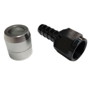 Aluminum Straight Crimp Fitting, -6 AN, Black - 4212BLK