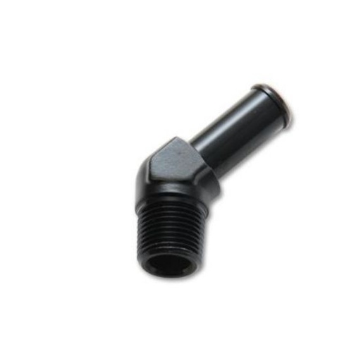 [PRF22907BLK] 45 Degree Barb Fitting 3/8" Pipe to 1/2" Hose, Black - 22907BLK