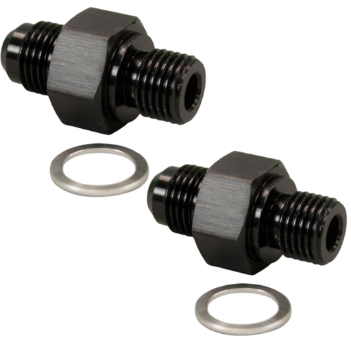 [PRF710-06-2] GM Transmission Cooler Line Adapter -6 AN to 1/4 NPSM, 2 Pack - 710-06-2