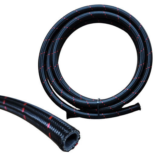 [PRFBU0420] Lightweight Hose -4 AN, Red Stripe, 20 FT - BU0420