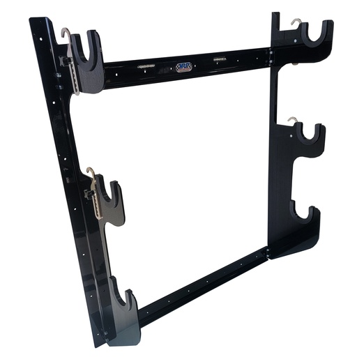 [HRPHRP6776-BLK] Axle Rack Wall Mount 1 Rear and 2 Fronts Blk